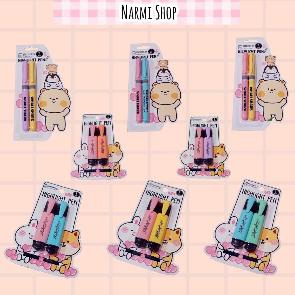 (พร้อมส่ง) ปากกาไฮไลท์ ปากกาเน้นข้อความ by narmi shop