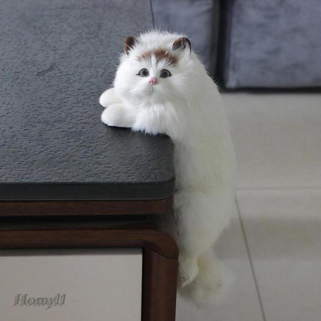 [HOMYL1] ฟิกเกอร์รูปปั้นแมวจําลอง น่ารัก สําหรับตกแต่งบ้าน