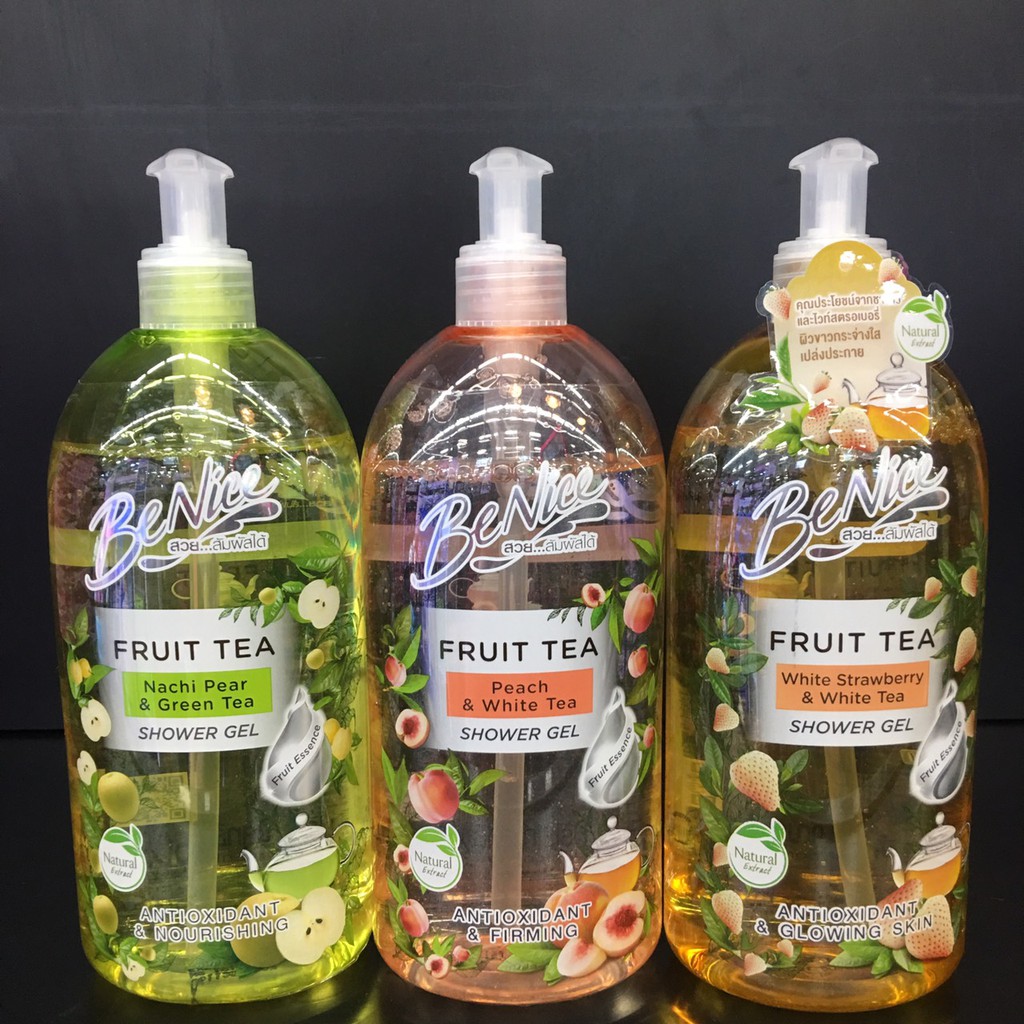 BeNice Shower Fruit Tea Gel (450 ml.) บีไนซ์ ชาวเวอร์ เจล ครีมอาบน้ำ มี 3 สูตร