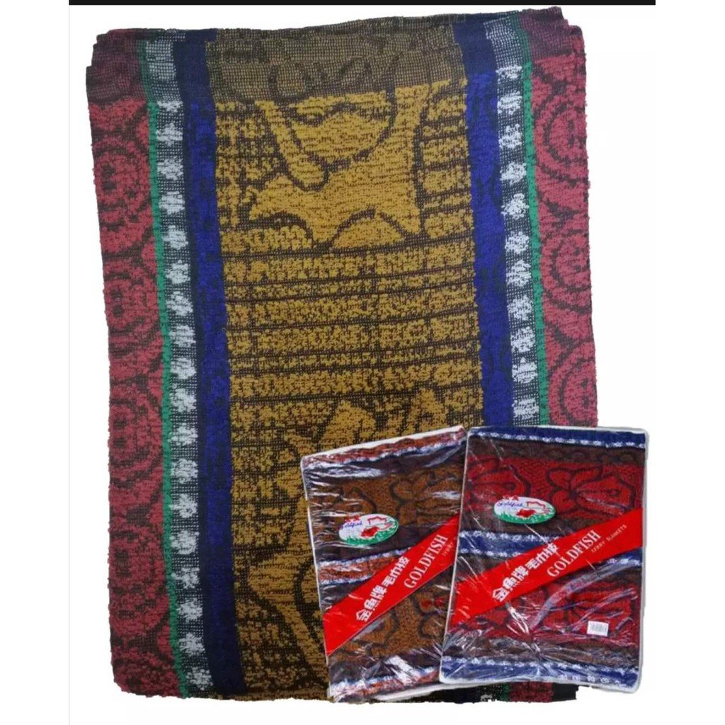 60"x80" GOLDFISH BLANKET/COTTON BLANKET/SELIMUT COTTON GOLD FISH