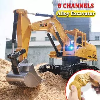 RC Engineering Series รถ Remote Crane Excavator Bulldozer Dump Mixer รถบรรทุก Roller Tower ของเล่นรีโมทคอนโทรลรถสําหรับของขวัญเด็กของเล่นก่อสร้าง