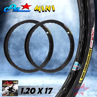 ล้อ COM MINI 1.20 X 17 ขอบเรียบ จำนวน 2 วง วงล้อ คอม ล้อ เวฟ ขนาด 1.20 ขอบ 17 ของแท้ การันตีของแท้ 100% วงล้ออลูมิเนียม