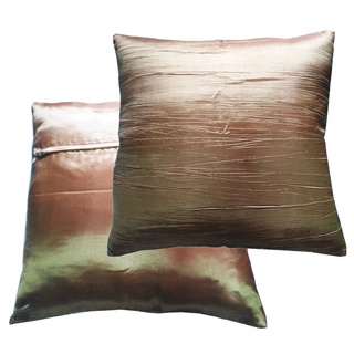 A38-Thai Silk Pillow Covers ปลอกหมอนอิง ไหมไทย 16×16 นิ้ว 1 คู่