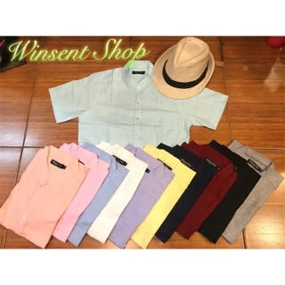 👔เสื้อเชิ้ตคอจีนแขนสั้น👔 ผ้า Oxford ทรงสลิม คัตติ้งเนี๊ยบมากกกก​8​