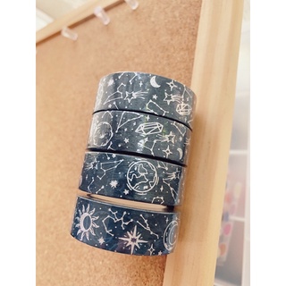 🌟STARRY SKY WASHI TAPE SILVER HOLOGRAPHIC FOIL วาชิเทป เทป ดวงดาว ท้องฟ้า ดาว 🌟