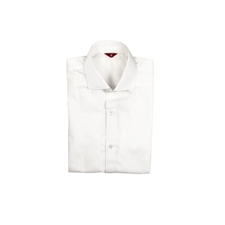 KINGMANWhite Spread Collar Shirt เสื้อเชิร์ตแขนยาว สีขาว เสื้อเชิ้ต เสื้อเชิ้ตผู้ชาย