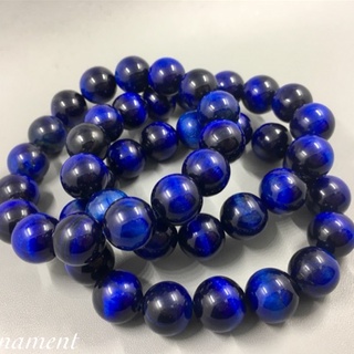 กำไลข้อมือ ตาเสือสีน้ำเงิน Blue Tigers Eye 12 mm เกรด AAA *หินแท้ ธรรมชาติ*