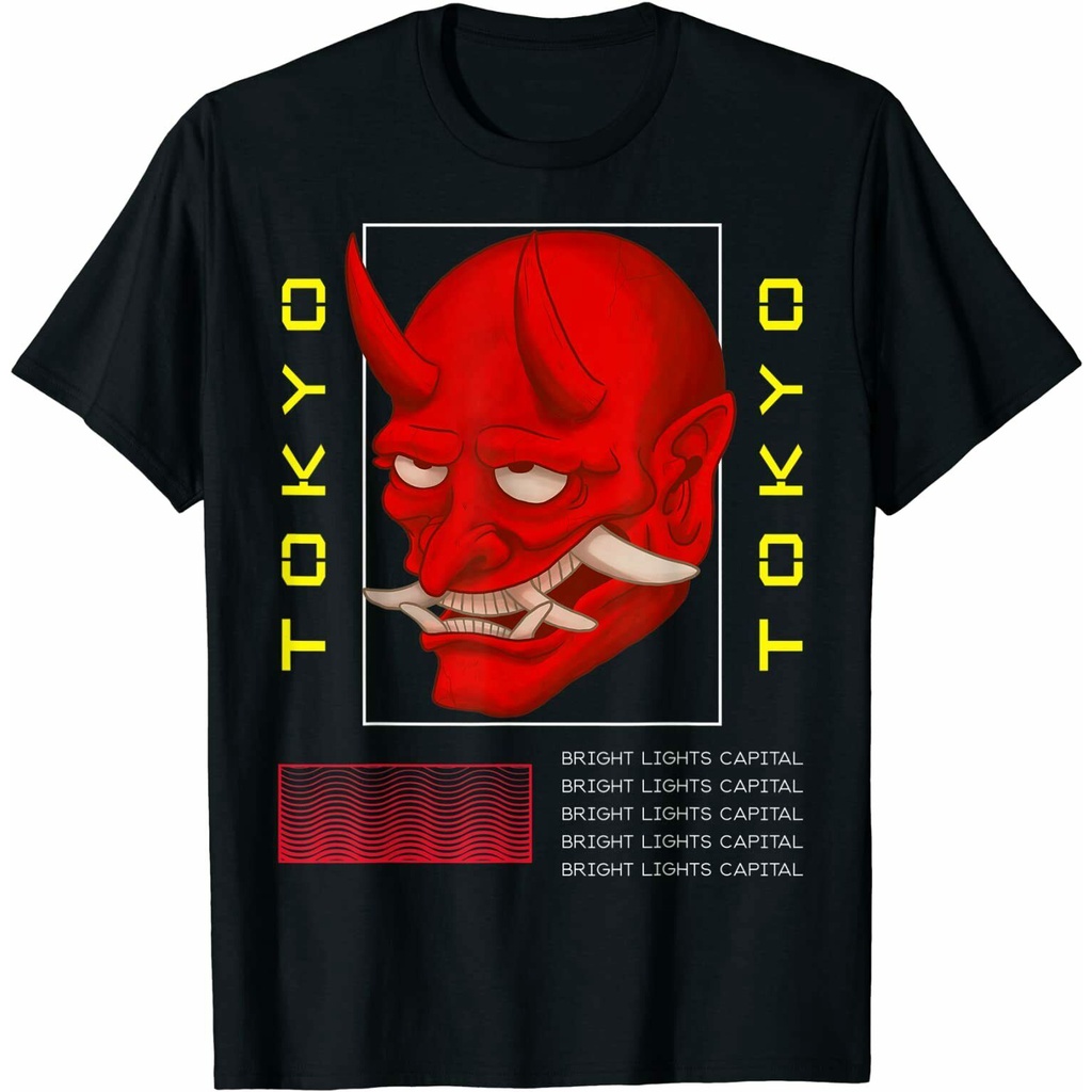 Oni Mask Japanese Demon Face Devil Ronin Tshirt