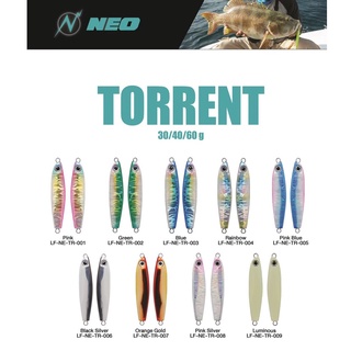 เหยื่อจิ๊ก ตกปลาทะเล / Metal Jig Neo Torrent 30 - 60 กรัม