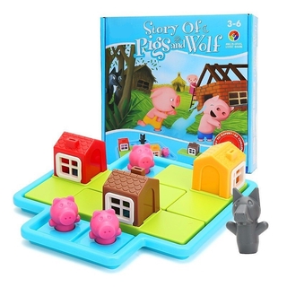 Three little Piggies - Story of Pigs and Wolf - ลูกหมูสามตัว Hide&amp;Seek Smart Games Board Games