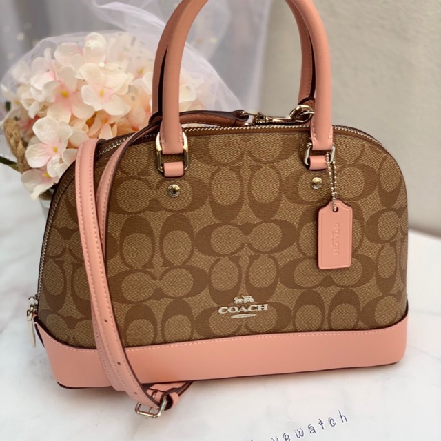 กระเป๋าCoach ของแท้ โดม สีชมพูเข้ม F27583 Khaki Blush