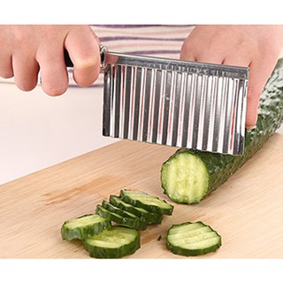 npkมีดหั่นวุ้น มีดตัดมันฝรั่ง มีดเฉาก๊วย มีดหยัก ด้ามดำ(Waved Potato cutter)
