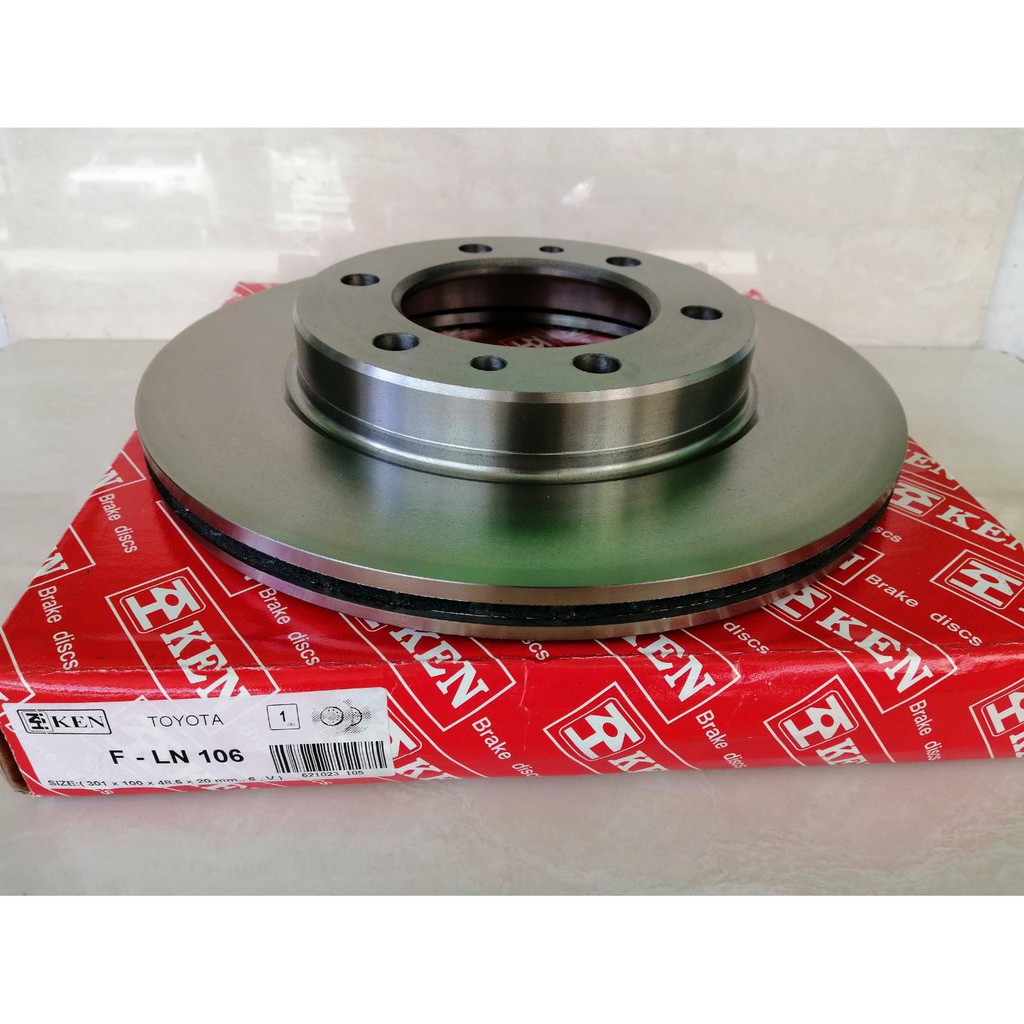 จานดิสเบรคหน้า TOYOTA LN106 มีช่องระบายความร้อน ราคาอันละ 1200บาท