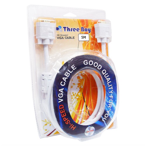Cable VGA (RGB 3+6) M/M (5M) Gold Cable ThreeBoy