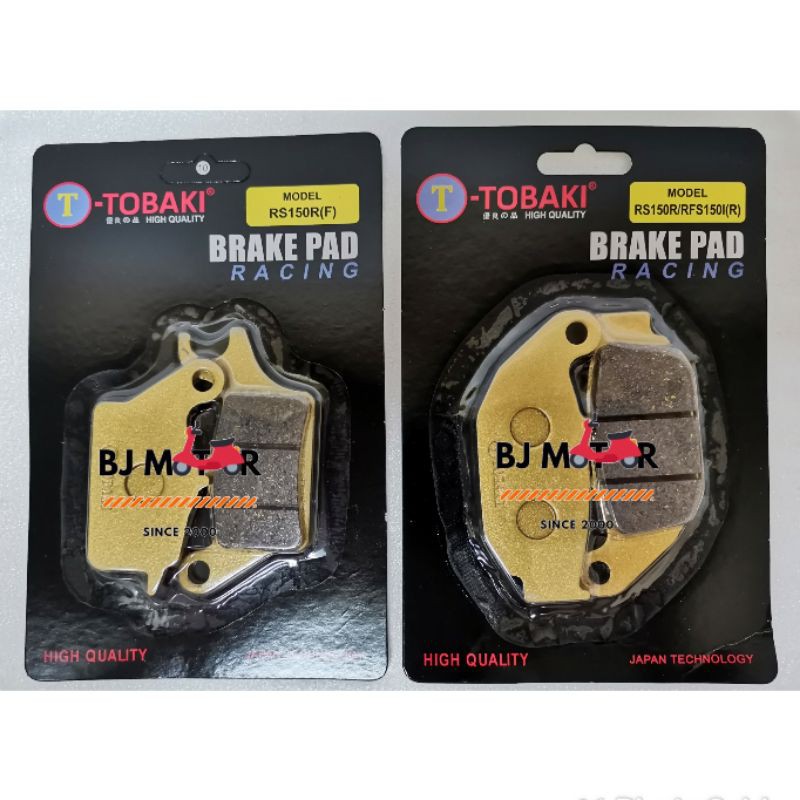 TOBAKI RS150 / RS150R / RS150 ผ้าเบรค Racing (หน้า / หลัง
