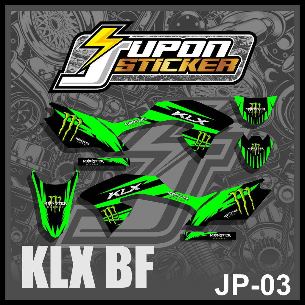 Semifull Kawasaki KLX 150 G / SE / BF Striping Sticker JP-03 Design Variation Strip Sticker