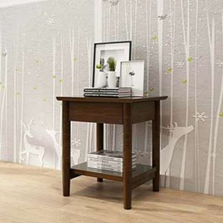 โต๊ะกลาง/ข้างโซฟา Evergreen-Furniture-Night Stand G1-Fทำจากไม้ยางพารา ( มี 2 สีให้เลือก )