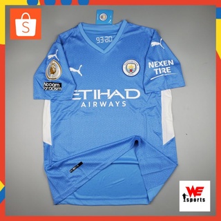 ❤️เสื้อฟุตบอล แมนเชสเตอร์ซิตี้ ชุดเหย้าปี 2021/22 (เสื้อ + กางเกง) Manchetser City Home Jersey 2021/22 AAA❤️