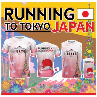 🌈โค้ดSENSEIOMGลด15%🌈เสื้อแขนสั้นพิมพ์ลาย(หน้า-หลัง) SENSEI ลายRUN TOKYO2