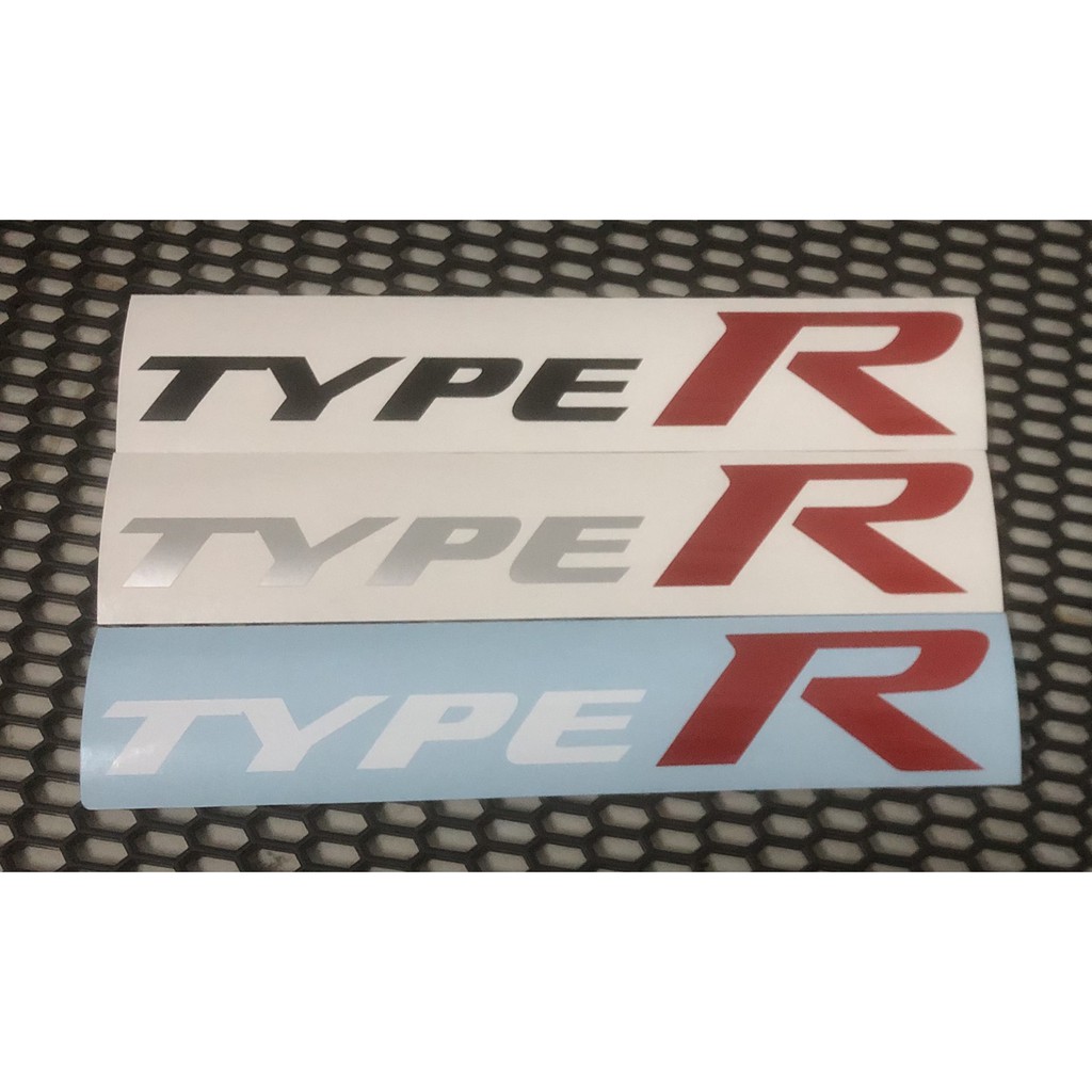 สติกเกอร์ TYPE R งาน Oracal  สะท้อนแสง สติ๊กเกอร์แต่งรถ สติ๊กเกอร์Honda ***หากต้องการซื้อคู่ ให้กดซื้อ 2 แผ่น***