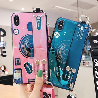 ย้อนยุค กล้อง Samsung Galaxy A8+ A6+ J4+ J6+ 2018 J8 J4 J6 A8 A6 plus กรณีโทรศัพท์มือถือ Phone TPU Case กรณีป้องกัน