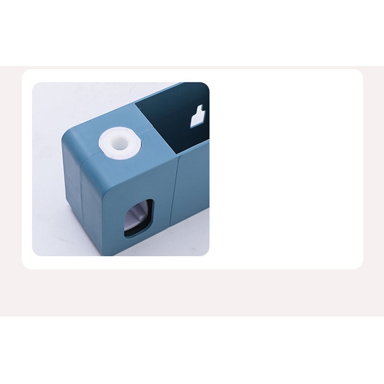 มีที่เก็บ เครื่องบีบยาสีฟันอัตโนมัติ มีที่เก็บแปรงสีฟันติดผนัง และวางของในห้องน้ำ กล่องเก็บแปรงสีฟัน - รูปที่ 2