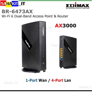 (เร้าเตอร์) EDIMAX รุ่น BR-6473AX AX3000 Wi-Fi 6 Smart AP/Router