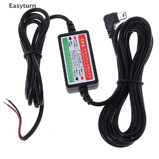 Easyturn Car dash camera cam hard wire kit mini USB for car camcorder DVR 12V/24V to 5V TH