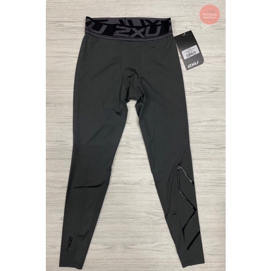 2XU Men’s Compression Long Tights กางเกงรัดกล้ามเนื้อขายาว สำหรับผู้ชาย ไซซ์ M สีเทาเขียว