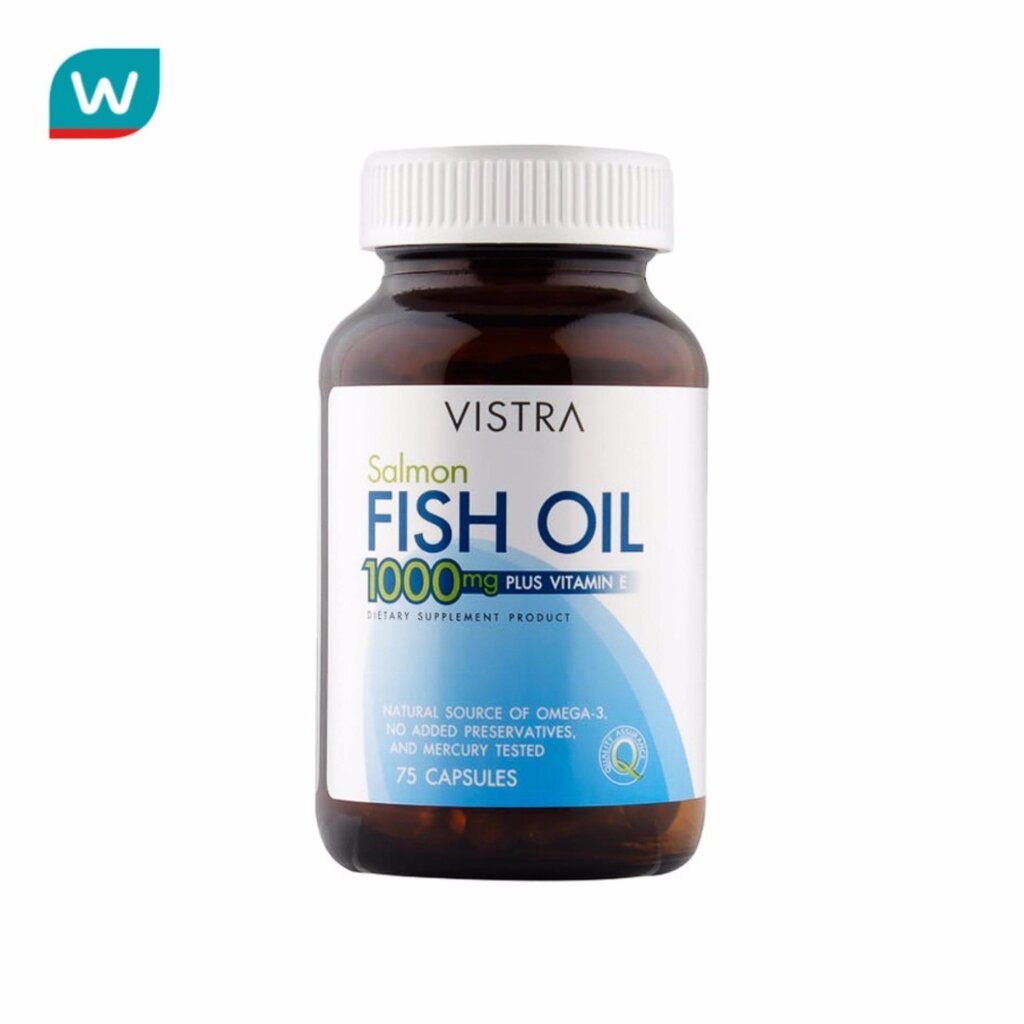 Vistra วิสทร้า น้ำมันปลา1000 75แคปซูล