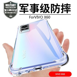 (พร้อม​ส่งในไทย)เคสใสกันกระแทกแบบคลุมกล้องVivo X60