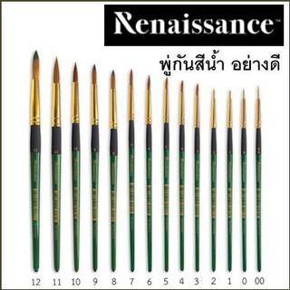 พู่กัน อย่างดี สำหรับ สีน้ำ ตรา Renaissance ทุกเบอร์