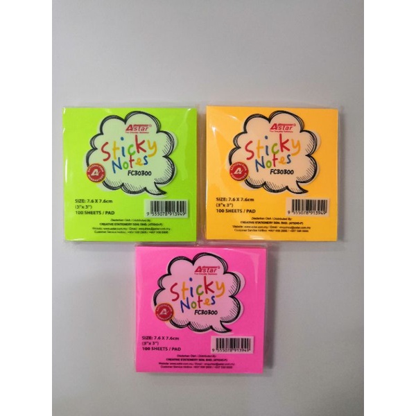 Astar 3X 3 Sticky Note FC30300 100S