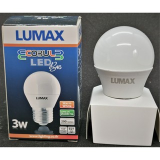 Lumax หลอดไฟ LED(หลอดปิงปอง) (E27) แสงสีส้ม(Warmwhite) ขนาด 3 W