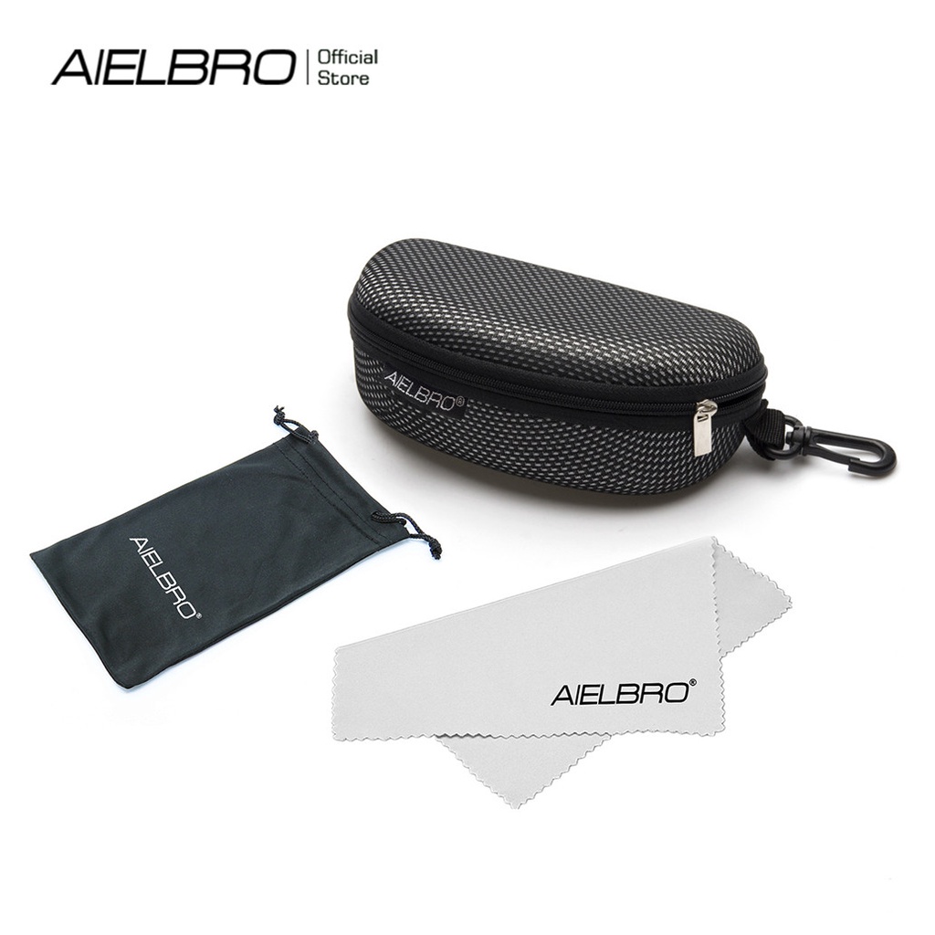 AIELBRO ใหม่แฟชั่นซิปแว่นตากันแดดกล่องกรอบใหญ่แว่นตา Anti-press แว่นตากรณี