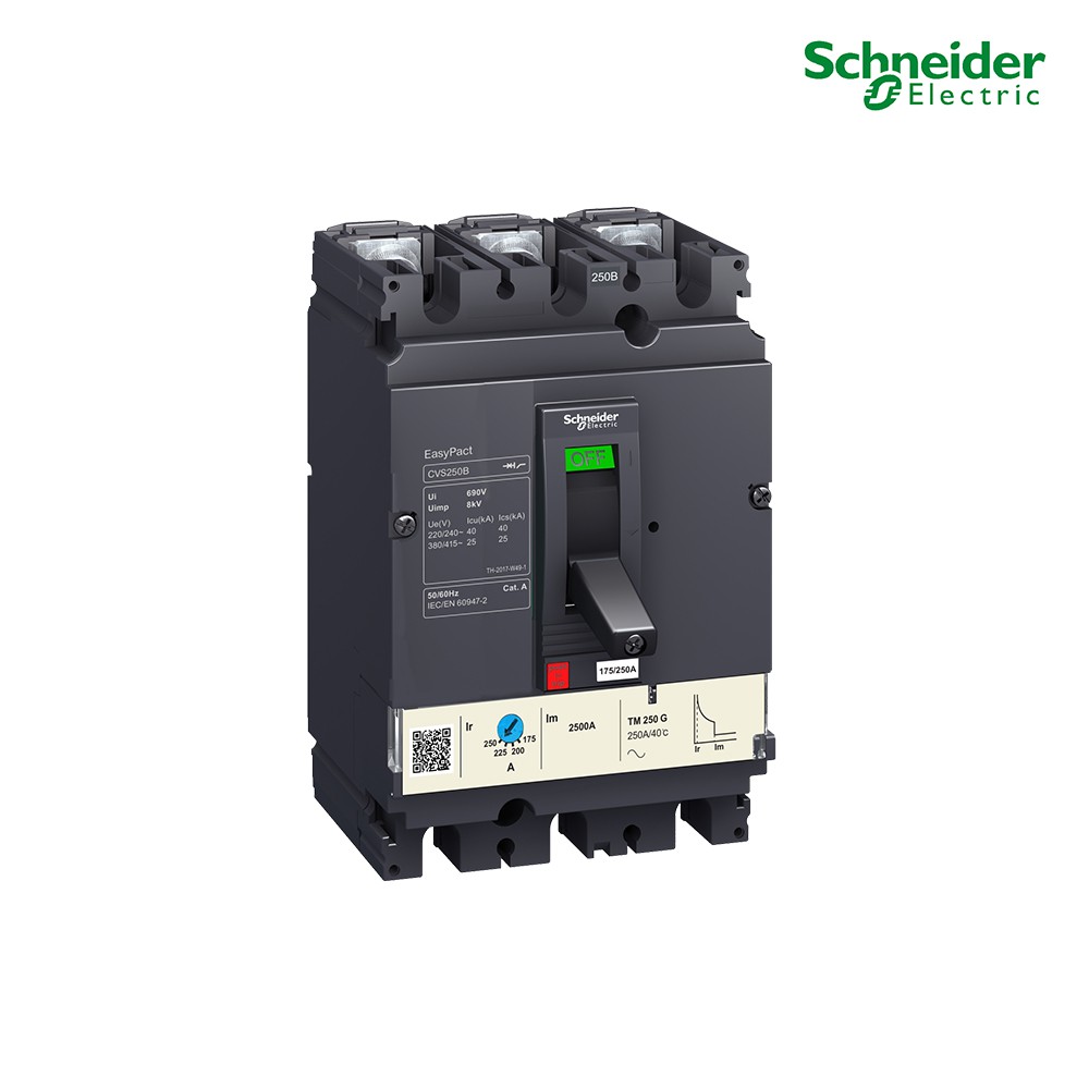 Schneider Circuit breaker  CVS100B, 25 kA at 415 VAC, 40 A   TM-D trip unit, 3P_LV510303 | PlugOn