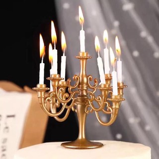 🔥เชิงเทียนปักเค้ก🕯(แถมเทียน) cake topper