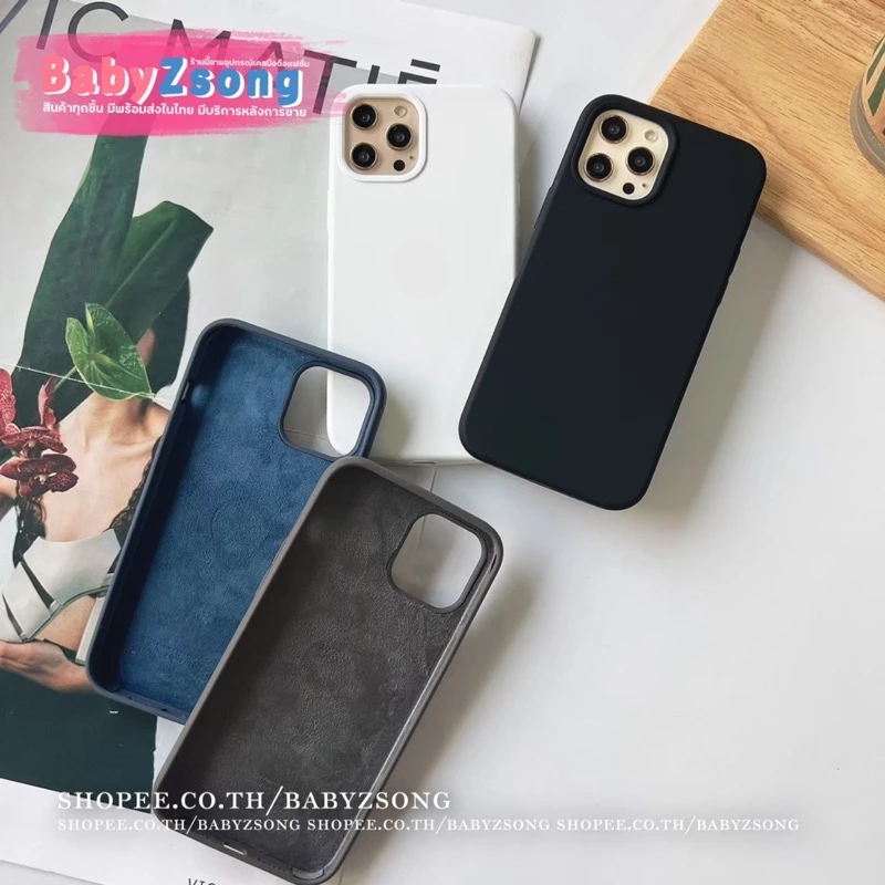 SET01 Siliconeกำมะหยี่ เคสซิลิโคนสีพื้นกำมะหยี่ เคสสำหรับรุ่นไอโฟน 78/SE-17 17Air 17Pro 17ProMax thumbnail 5