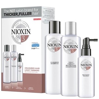 🥇NIOXIN HAIR SYSTEM KIT NORMAL TO THIN - LOOKING NO.3 ขนาด150ml.ชุดเซ็ทบำรุงผม