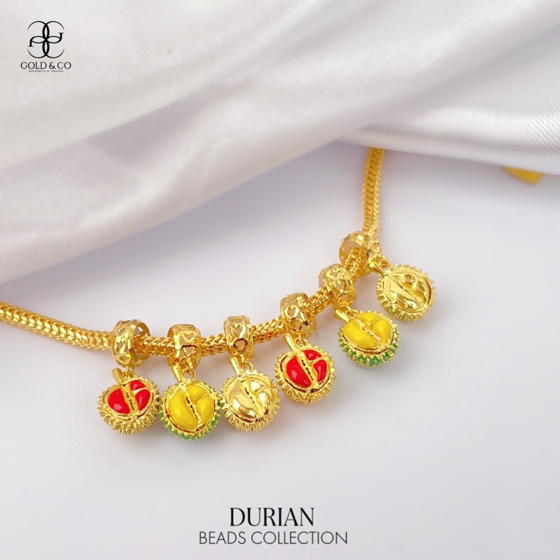 [Gold &amp; Co] จี้ Emas 916 Charms Durian 916 Emas Tulen สีทอง สําหรับสะสม