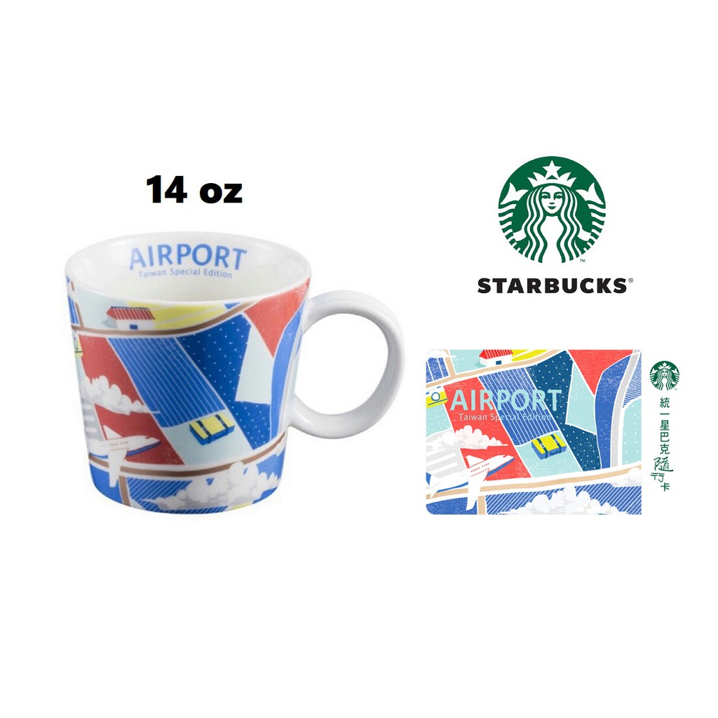 STARBUCKS : STARBUCKS TAIWAN 2018 AIRPORT SPECIAL EDITION MUG 14oz + GIFTCARD ชุดมัคพร้อม การ์ดจาก T