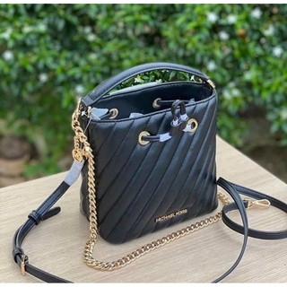 🎀 (สด-ผ่อน) MK ขนมจีบ สีดำ อะไหล่ทอง 35T0GU2C0U Michael Kors SURI SM Bucket crossbody