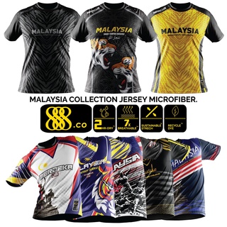 888.Co เสื้อยืดไมโครไฟเบอร์ เมอร์เดก้า มาเลย์เซีย (แห้งเร็ว เย็น MAX) ป้องกันแบตเตอรี่