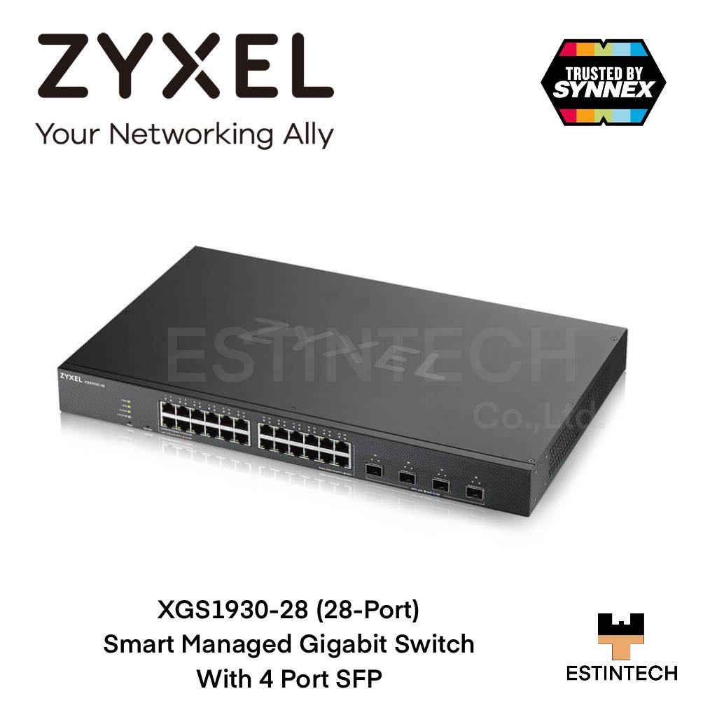 Switch (สวิตช์) Zyxel XGS1930-28 (28-Port) Smart Managed Gigabit Switch With 4 Port SFP ของใหม่ประกั