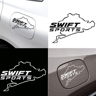 Suzuki Swift 1 ชิ้นรถจัดแต่งทรงผม 3D สะท้อนแสงฝาถังน้ำมันสติกเกอร์ไวนิลรูปลอกรถอุปกรณ์เสริม