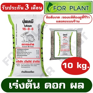 ปุ๋ย ตรากระต่าย/CT สูตร 16-8-8  บรรจุ 10 กิโลกรัม เร่งต้น ดอก ผล