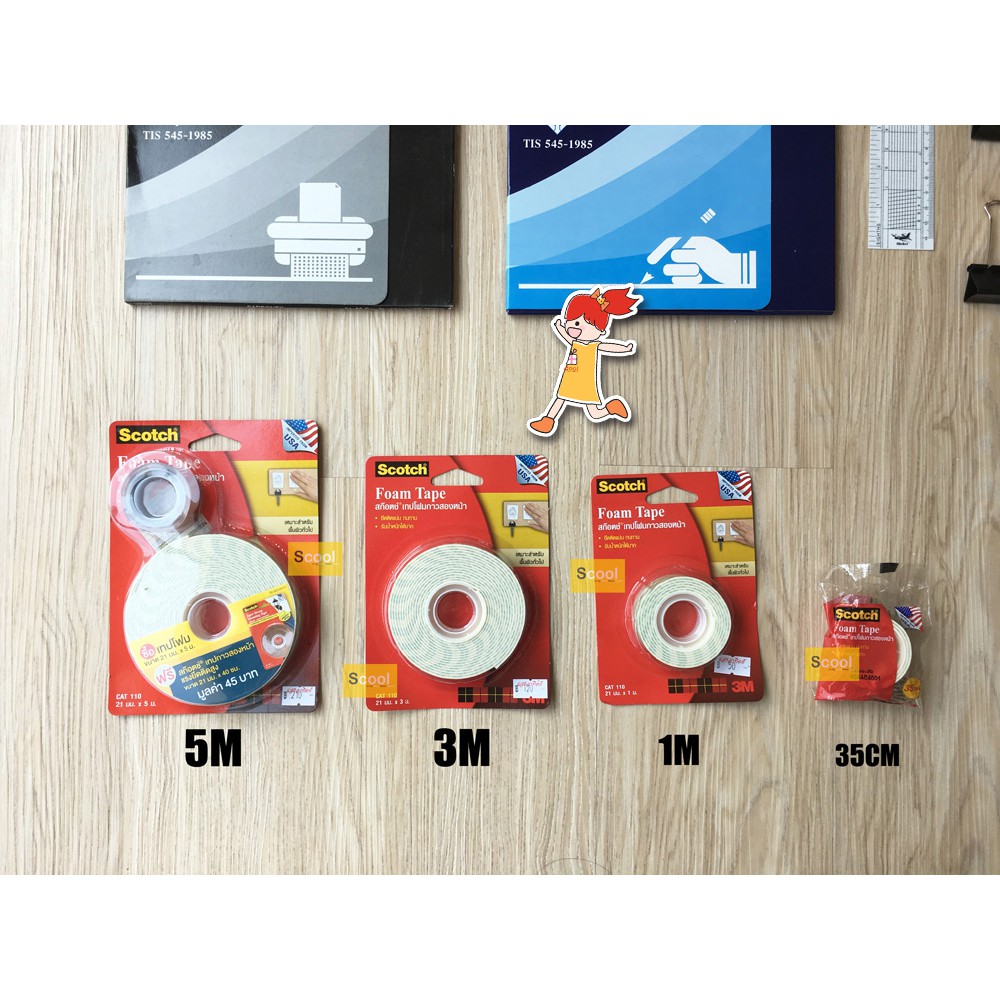 เทปกาว2หน้า ชนิดโฟม(หนา) 3M