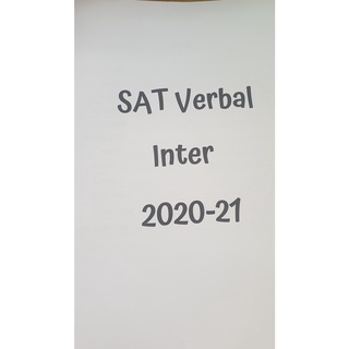 รวมข้อสอบ SAT Verbal International 2020-21  (Part 1 และ 2)