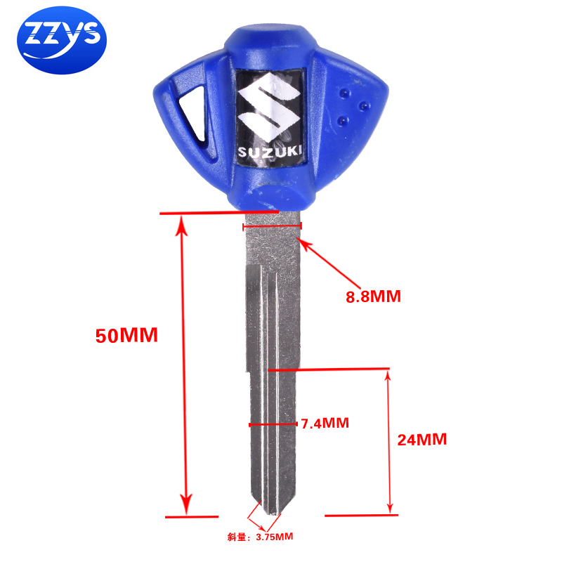 กุญแจรถจักรยานยนต์อุปกรณ์เสริมเปล่าสําหรับ Suzuki GSXR250 GSXR600 GSXR750 GSXR1000 GSX1300R Hayabusa 1300 สล็อตคู่ขวา Universal Key Embry ราคา ถูกที่สุด ดีลบีเคเค แกลเลอรีภาพที่ 2