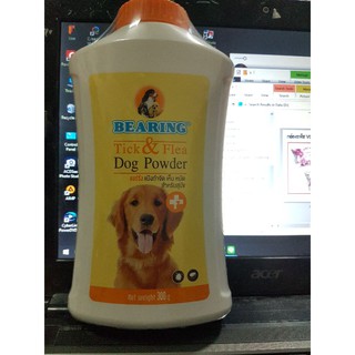 แบร์ริ่ง แป้งผงกำจัดเห็บหมัด สำหรับสุนัข  ,  BEARING Tick&amp;Flea Dog Powder  , ขนาด 300 กรัม ,  1 ขวด,   ร้าน dddOrchids